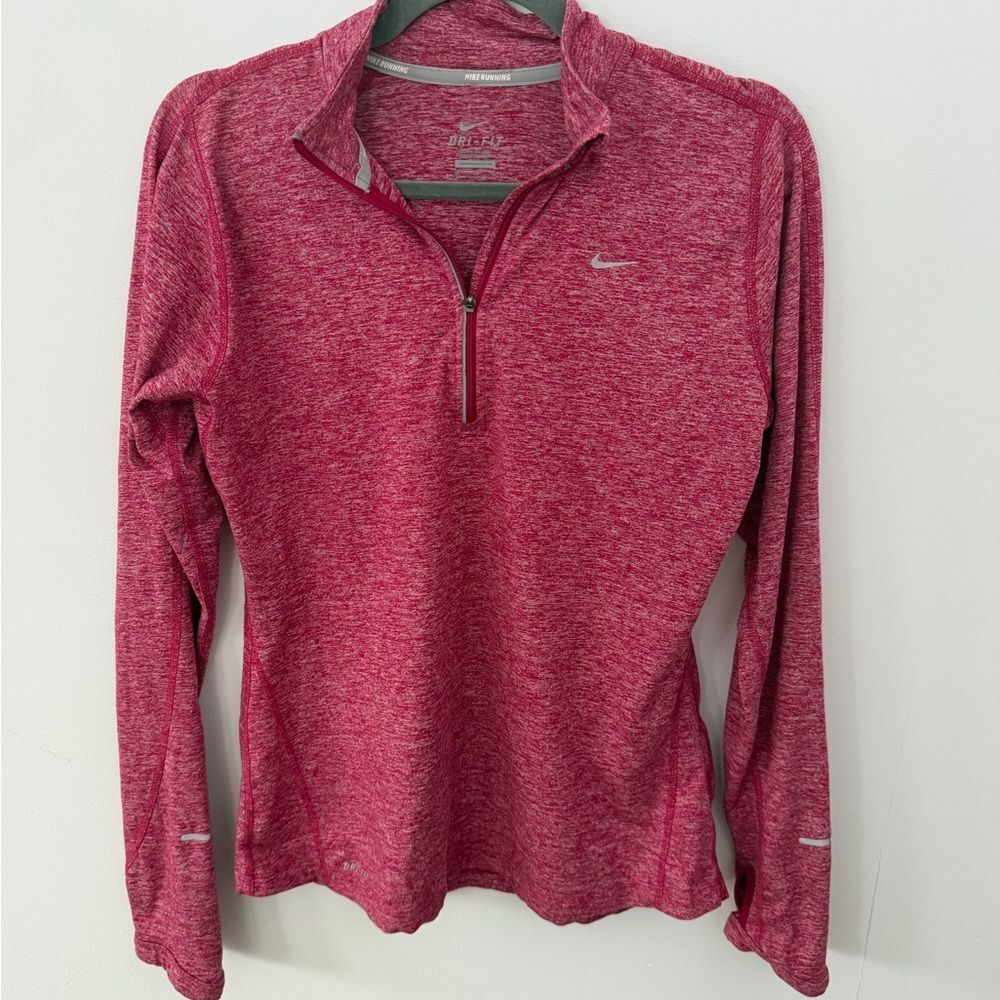 Nike Women's Long Sleeve Top in Heathered pink medium